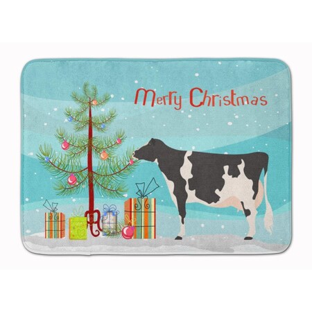 Carolines Treasures Holstein Cow Christmas Machine Washable Memory Foam Mat BB9189RUG